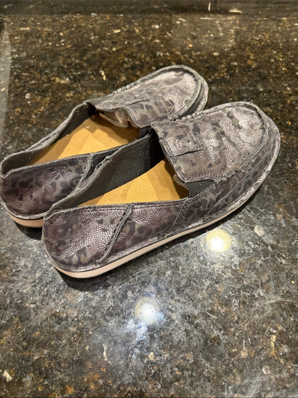 Ariat Gray Patterned Slip-On Loafers